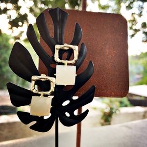 Square Crystal post earrings